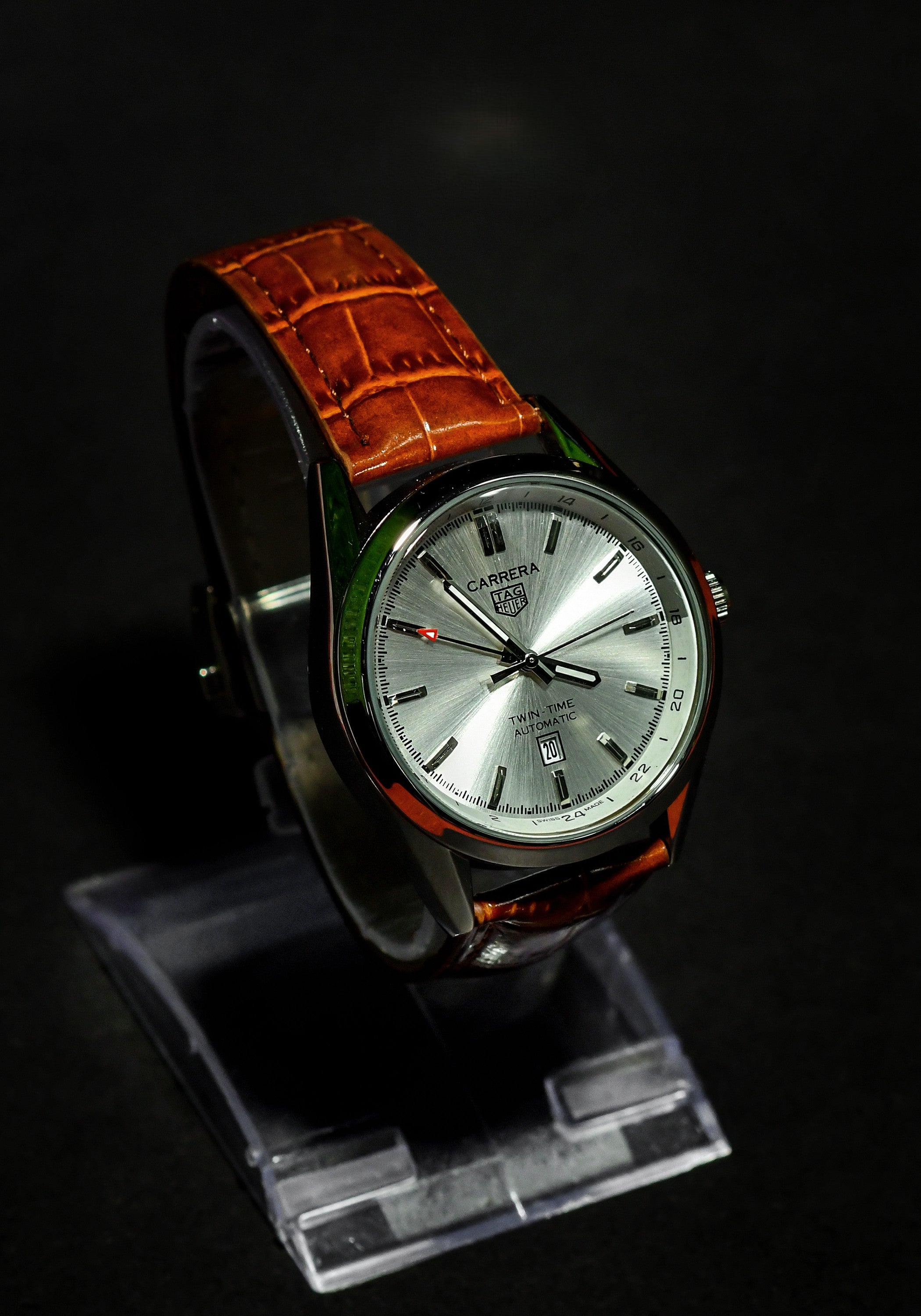 TH brown Leather Strap