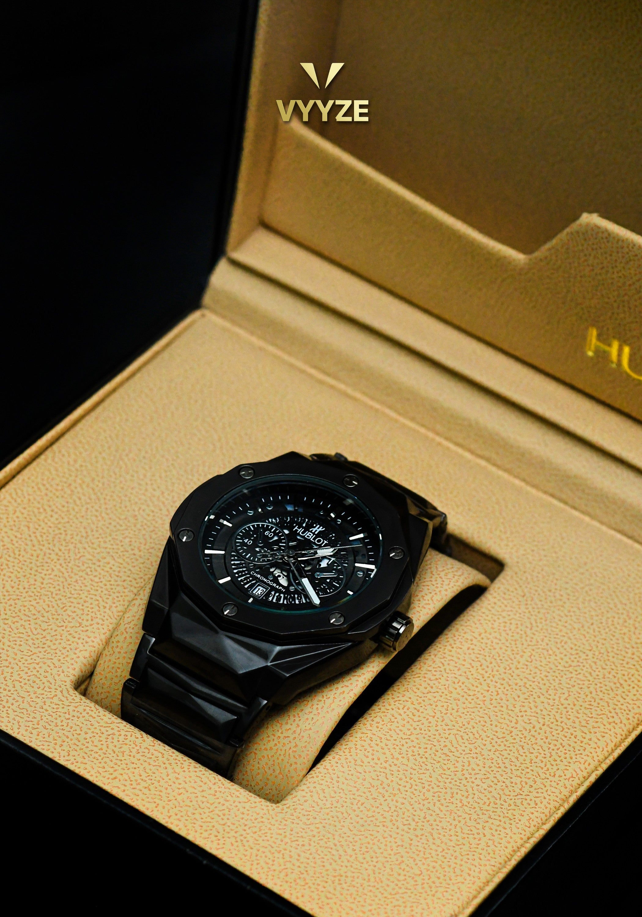 Hublot Diamond Cut Black