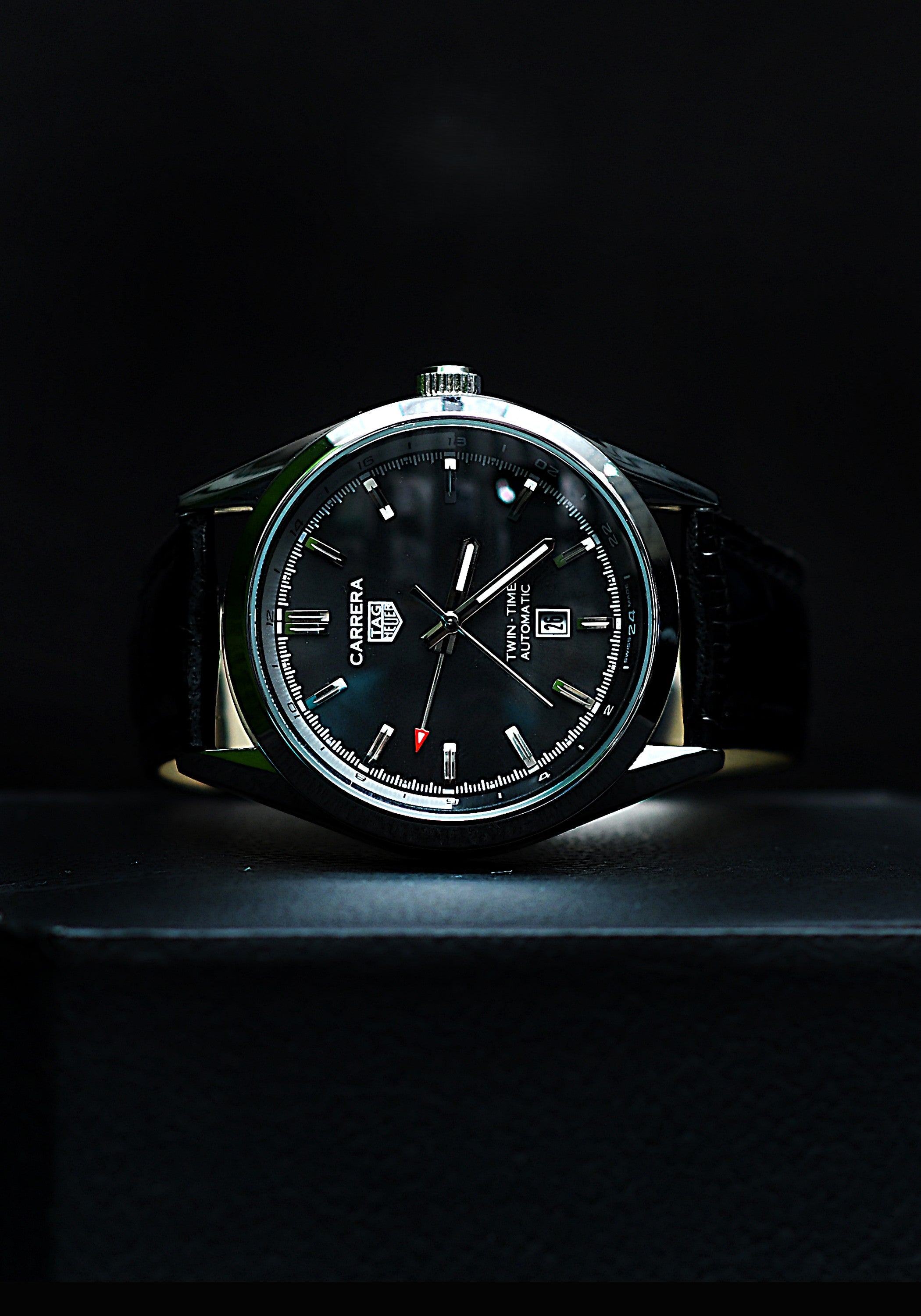 TH Black Leather Strap