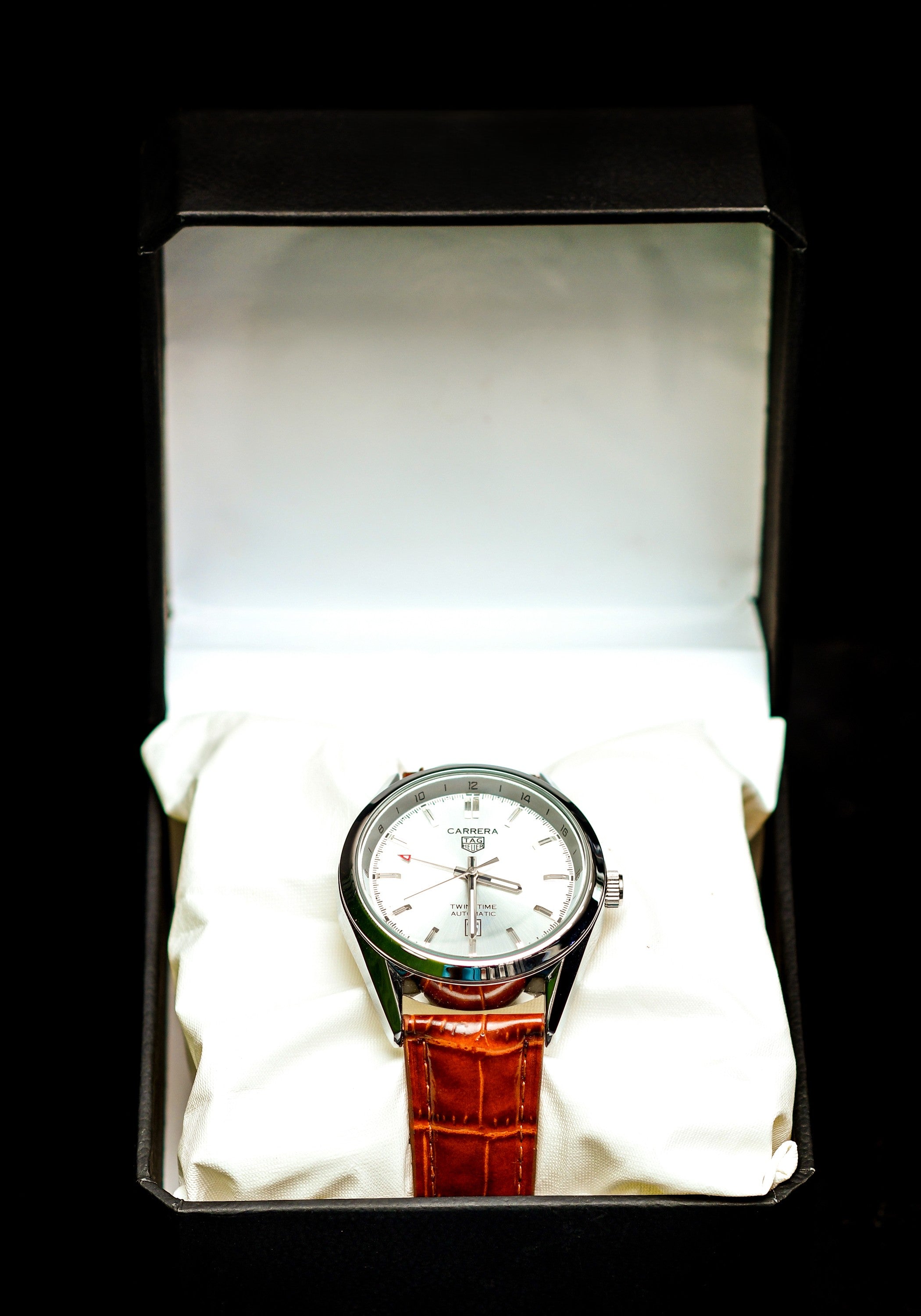 TH brown Leather Strap
