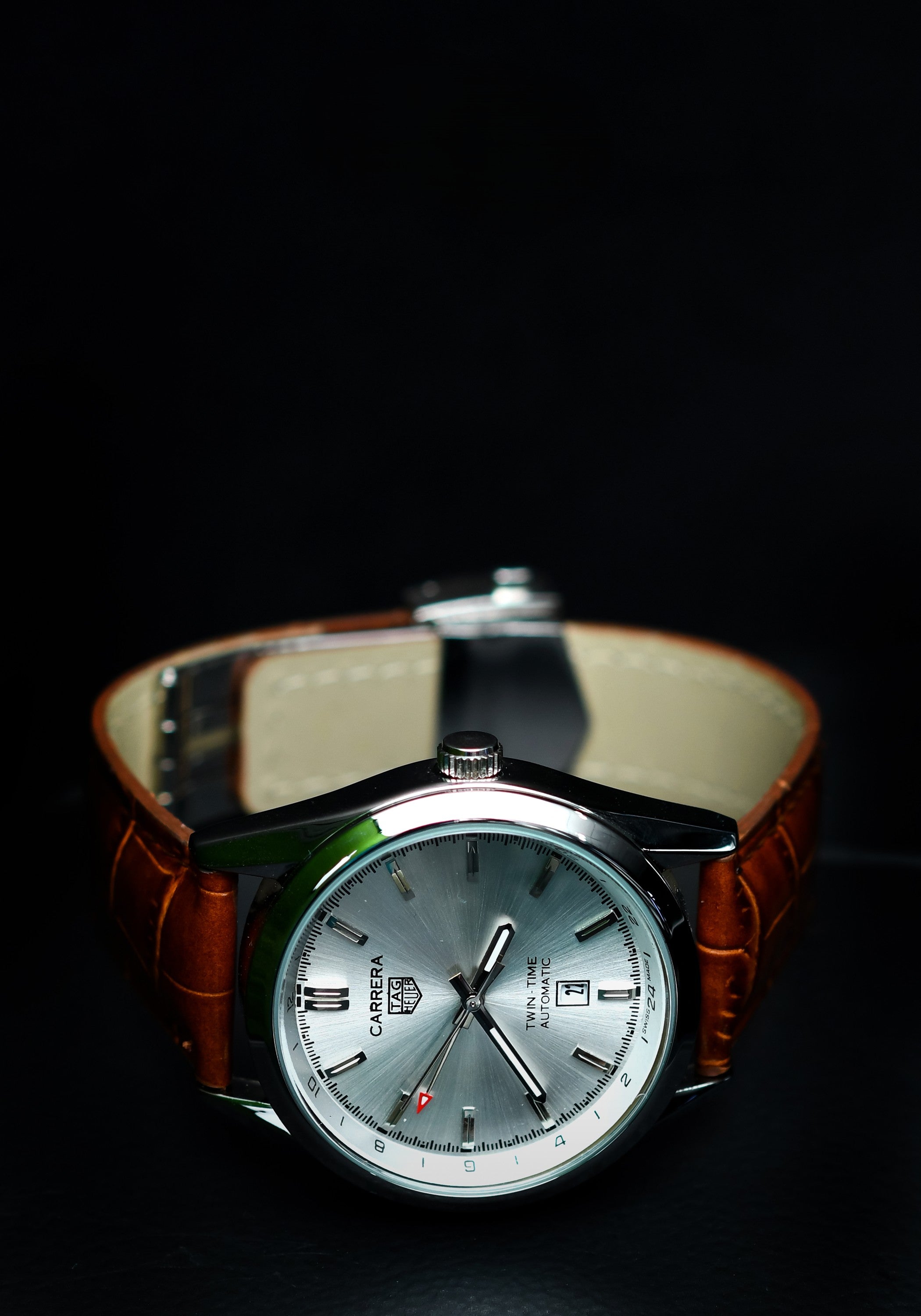 TH brown Leather Strap